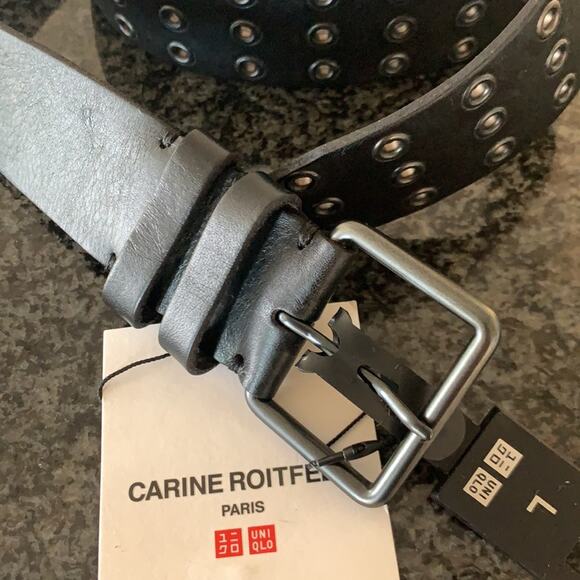 NWT Carine Roitfeld Wide Grommet Belt